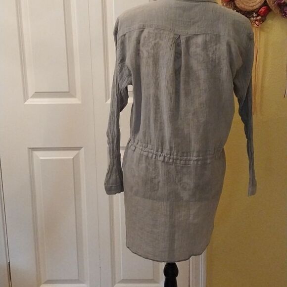 A.N.A. Women Button Front Drawstring Waist Tunic Blouse M - Picture 3 of 12
